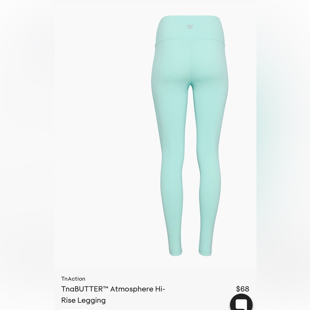 TNA butter Atmosphere high rise legging size XS in bright aqua - Picture 2 of 6